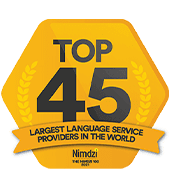 Nimdzi Top 45 Largest Language Service Providers in the World Badge